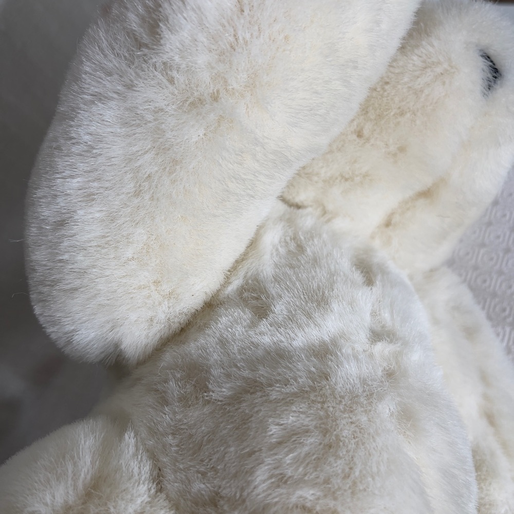 Vermont Teddy Bear White With rotatable Jointed Limbs, Head And Blue Eyes - Picture 10 of 12